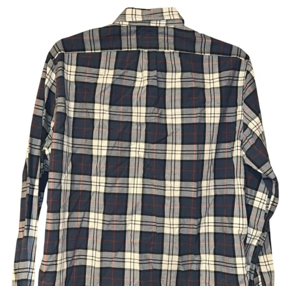 J. Crew Men’s Slim Fit Shirt Blue Plaid Button‎ Down Woven Cotton Size Medium